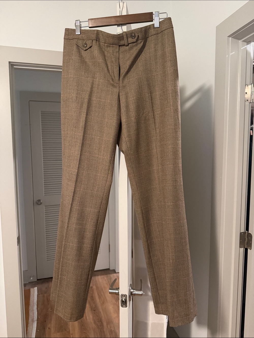 Brooks Brothers Caroline Brown Plaid Dress Trousers